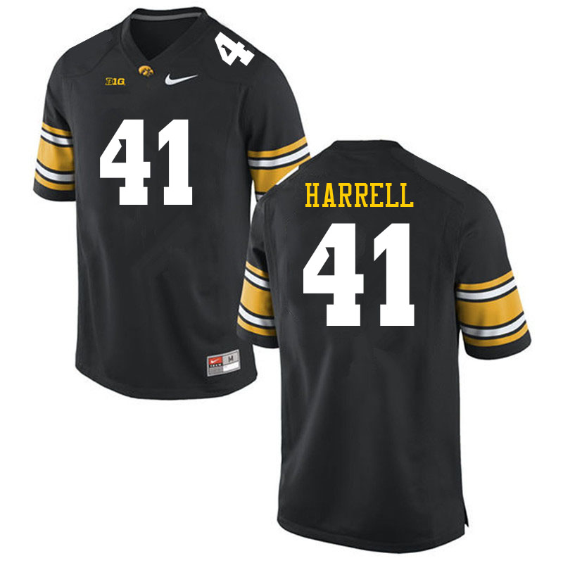 Men #41 Jaden Harrell Iowa Hawkeyes College Football Jerseys Sale-Black